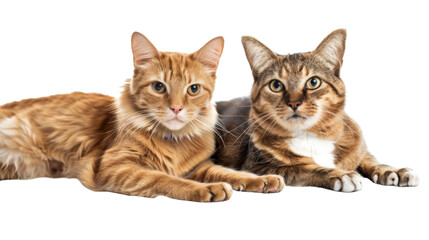 Obraz premium Dog and cat on white background
