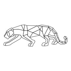 Geometric Animals  Puma Outline