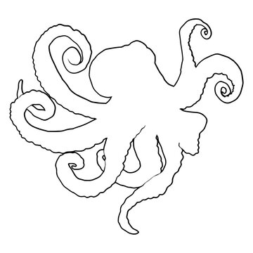 recommend clip art: Giant Octopus Design  Outline