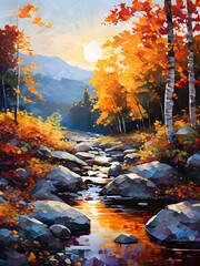 autumn forest in the mountains