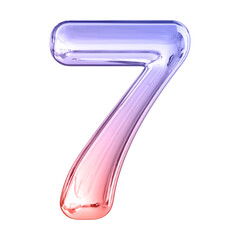 Gradient 3D Number 7