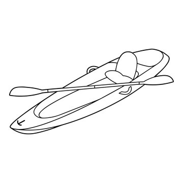 recommend clip art: Kayak Outline