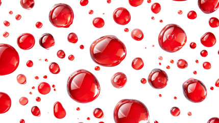 Drops of blood on white background