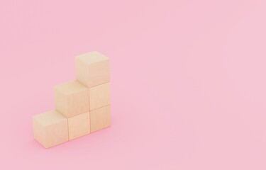 背景素材_積み木_ピンク