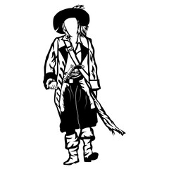 Pirate Captain Walking