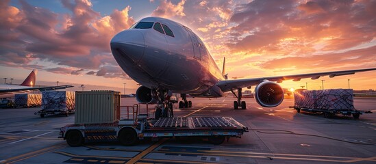 Efficient Loading of Air Cargo Containers onto Modern Freight Aircraft for Shipment Preparation at Airport
