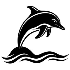 dolphin vector silhouette illustration and svg