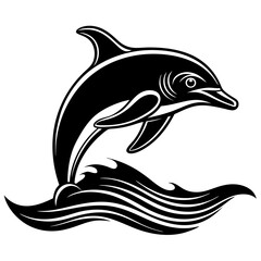 dolphin vector silhouette illustration and svg