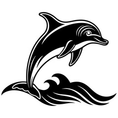 dolphin vector silhouette illustration and svg