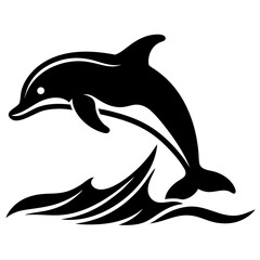 dolphin vector silhouette illustration and svg