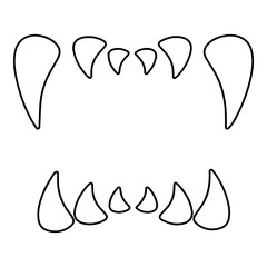 Shart Tiger Teeth Outline