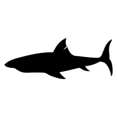 Shark Swimming Silhouette