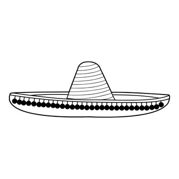 recommend clip art: Sombrero Hat Outline