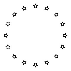 Star Circle Outline