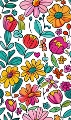 wallpaper, tiles or carpet cartoon illustrator, seamless pattern.