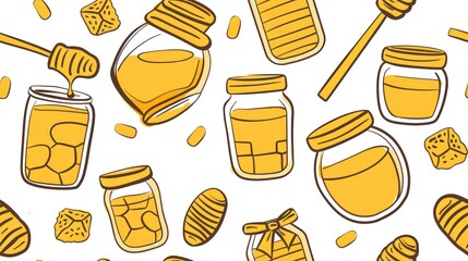 Honeycomb Pattern: Jars and Dippers