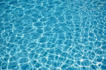 Turquoise Pool Water Background, Summer Background, Sunlight Reflections, Sparkling Ripples, Swimming Pool Texture Background