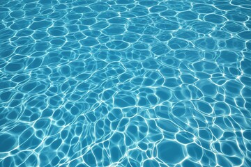 Turquoise Pool Water Background, Summer Background, Sunlight Reflections, Sparkling Ripples, Swimming Pool Texture Background
