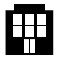 black and white building