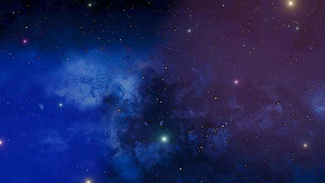 Milky Way | 天の川
カラフルな星が瞬く天の川に流れ星が流れるアニメーション