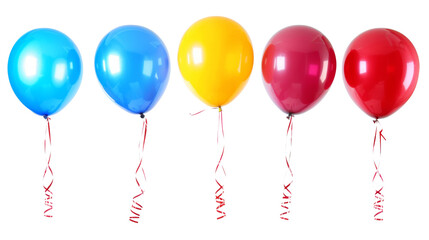 Colorful balloons on white background