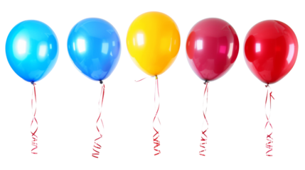 Colorful balloons on white background