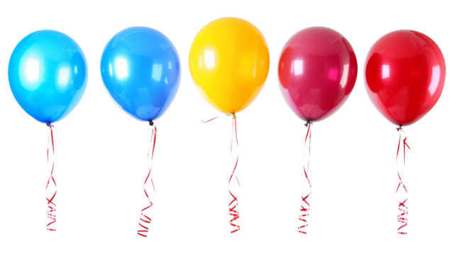 Colorful balloons on white background