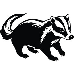 Naklejka premium Badger logo shape vector
