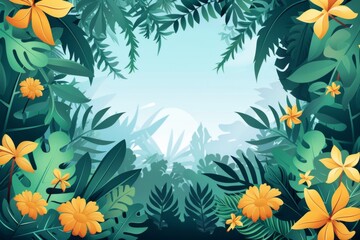 Summer Background illustration created with Generative AI