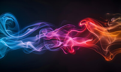 Abstract white smoke or steam swirls