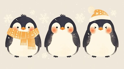 かわいいペンギンのアイコン10