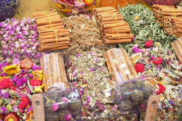 Mixed dried frits and herbals tea