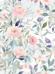 Pastel Rose watercolor painting wallpaper background