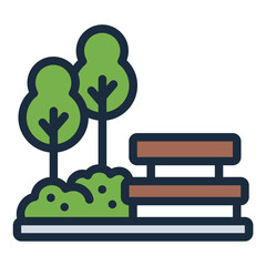 Park landscape icon