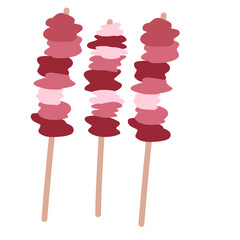 Sate Food illustration, Satay Indonesian Foods, Culinary Food
