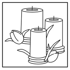 coloring page candle