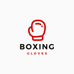 boxing glove logo vector icon illustration
