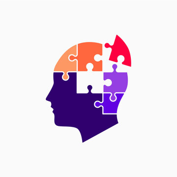 recommend clip art: human head puzzle mind think match smart idea logo vector icon illustration