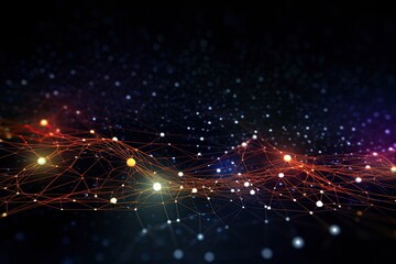 Futuristic design of an android head, with visible wires, connections, and nodes. The cybernetic elements are meticulously integrated, portraying a technological marvel and the convergence of human an