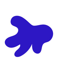 Abstract blue shape decor 