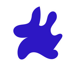 Abstract blue shape decor 