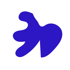 Abstract blue shape decor 