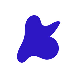 Abstract blue shape decor 