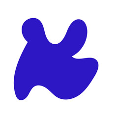 Abstract blue shape decor 