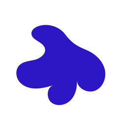 Abstract blue shape decor 