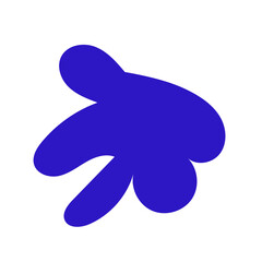 Obraz premium Abstract blue shape decor 