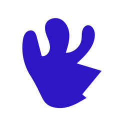 Abstract blue shape decor 