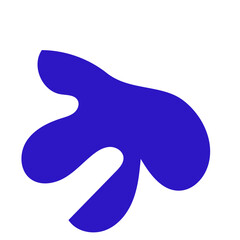 Abstract blue shape decor 