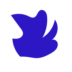 Abstract blue shape decor 