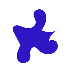 Abstract blue shape decor 